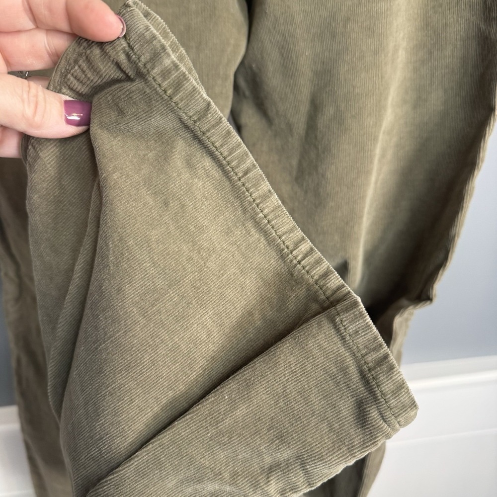 Free People We The Free Jayde Cord Flare Jeans Dried Basil Green 27 - Picture 10 of 13
